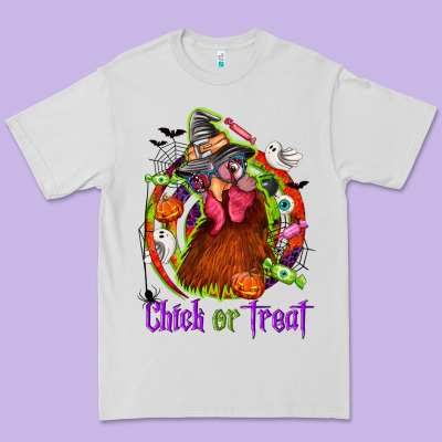 Chick Or Treat Halloween Premium Tee Designed By Nancycooperartshop