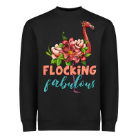 Black flamingo flocking fabulous Heavyweight Sweatshirt - Artiststas