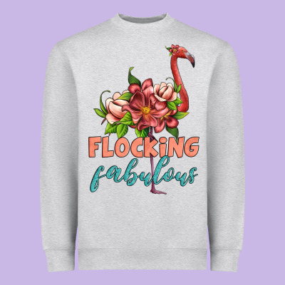 Flamingo Flocking Fabulous Heavyweight Sweatshirt Designed By Artiststas
