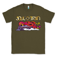 Army Green Soul Train Classic Tee - maiPhamDesign