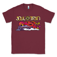 Burgundy Soul Train Classic Tee - maiPhamDesign