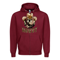 Burgundy howdy smiley face Zipper Hoodie - BarkalooDesign