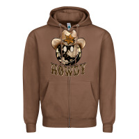 Chestnut howdy smiley face Zipper Hoodie - BarkalooDesign