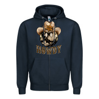 Navy howdy smiley face Zipper Hoodie - BarkalooDesign