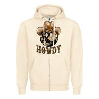 Sandshell howdy smiley face Zipper Hoodie - BarkalooDesign