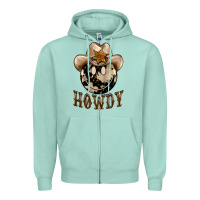 Seafoam howdy smiley face Zipper Hoodie - BarkalooDesign