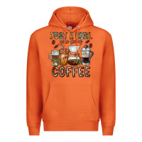 Carrot Just A Girl Who Loves Coffee Premium Hoodie - CowhideDigitalArt