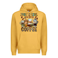Just A Girl Who Loves Coffee Premium Hoodie | Teevron