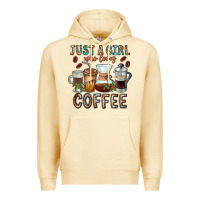 Pina Colada Just A Girl Who Loves Coffee Premium Hoodie - CowhideDigitalArt