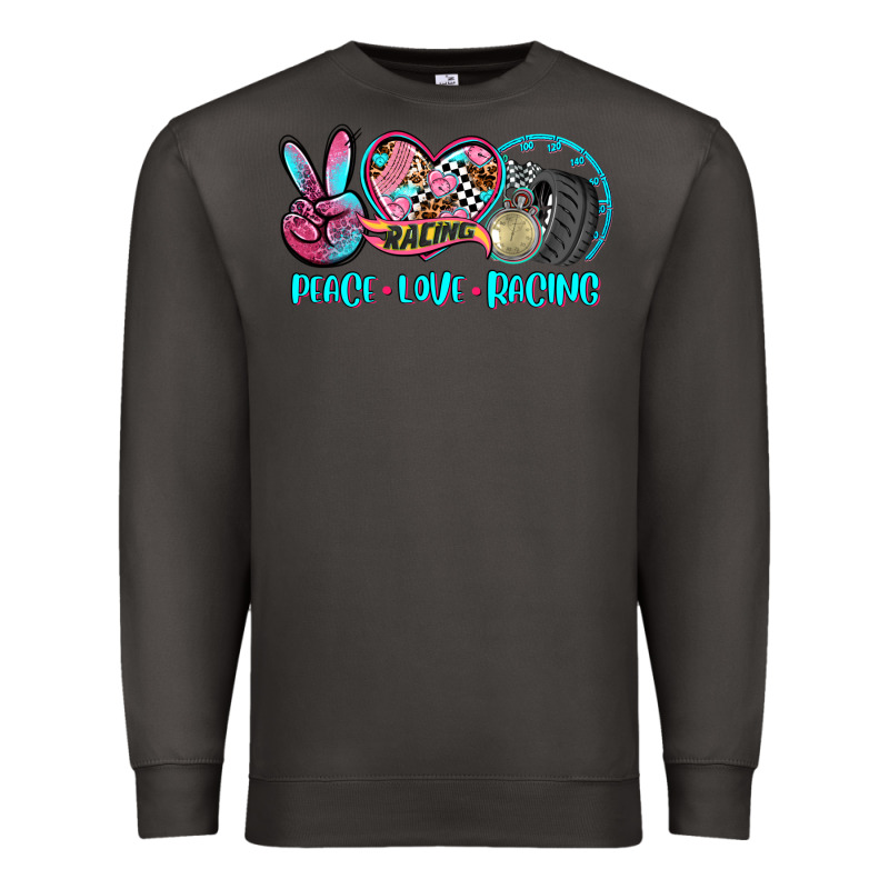 Peace Love Racing Premium Sweatshirt by AdoDesignShop | Teevron