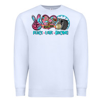 White peace love racing Premium Sweatshirt - AdoDesignShop
