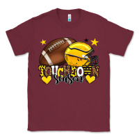 Burgundy Touchdown season American Football yellow team Classic Tee - HowdyJamesFarm