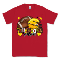 Red Touchdown season American Football yellow team Classic Tee - HowdyJamesFarm