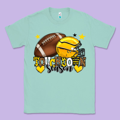 Touchdown Season American Football Yellow Team Classic Tee Designed By Howdyjamesfarm