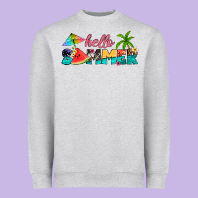Hello Summer Heavyweight Sweatshirt Designed By Artiststas