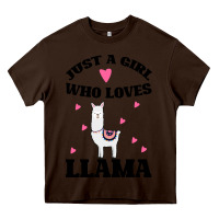 Chocolate Brown Llama Just A Girl Who Loves Llamas Heavy Core Tee - Bettercallsaul