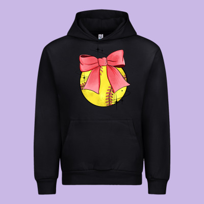 Coquette Softball Bow Urban Hoodie Designed By Jahusdesignshop