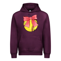 Mauve Wine coquette softball bow Urban Hoodie - JahusDesignShop