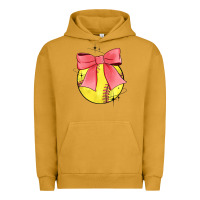 Pigment Peanut Butter coquette softball bow Urban Hoodie - JahusDesignShop