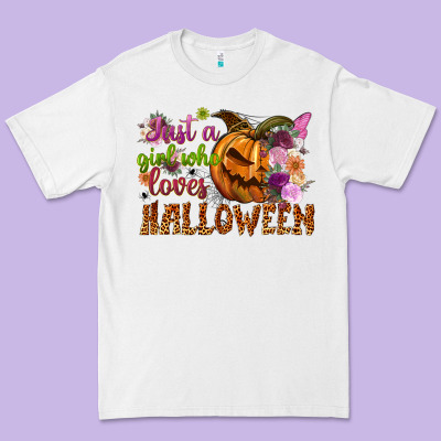 Just A Girl Who Loves Halloween Premium Tee Designed By Nancycooperartshop