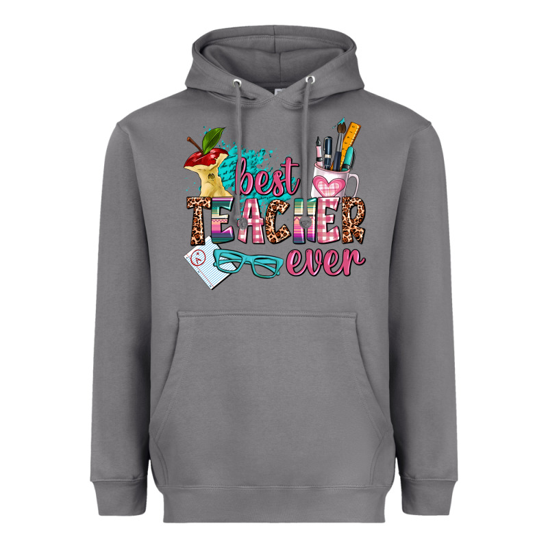 Best Teacher Ever Heavyweight Hoodie by AdoDesignShop | Teevron