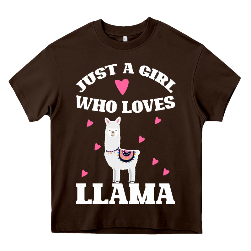 Llama Just A Girl Who Loves Llamas Heavy Core Tee by Bettercallsaul | Teevron