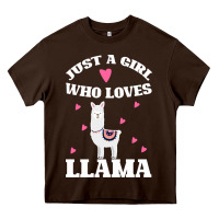 Chocolate Brown Llama Just A Girl Who Loves Llamas Heavy Core Tee - Bettercallsaul