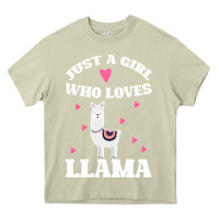 Mossy Llama Just A Girl Who Loves Llamas Heavy Core Tee - Bettercallsaul
