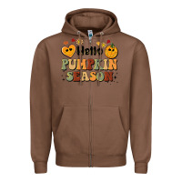 Chestnut hello pumpkin season Zipper Hoodie - BarkalooDesign