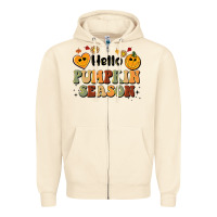 Sandshell hello pumpkin season Zipper Hoodie - BarkalooDesign