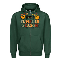 Sports Green hello pumpkin season Zipper Hoodie - BarkalooDesign