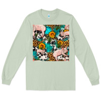 Matcha american yorkshire pig seamless pattern Long Sleeve Tee - FaDigitalArtStudio