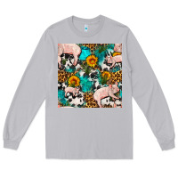 Moon Dust american yorkshire pig seamless pattern Long Sleeve Tee - FaDigitalArtStudio