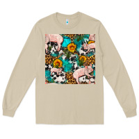Mushroom american yorkshire pig seamless pattern Long Sleeve Tee - FaDigitalArtStudio