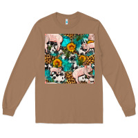 Toasted Coconut american yorkshire pig seamless pattern Long Sleeve Tee - FaDigitalArtStudio