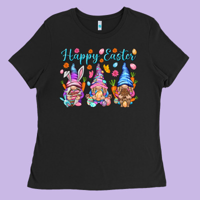 Happy Easter Gnomies Easter Day Ladies Tee Designed By Howdyjamesfarm