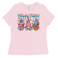Bubblegum Pink Happy Easter gnomies Easter Day Ladies Tee - HowdyJamesFarm