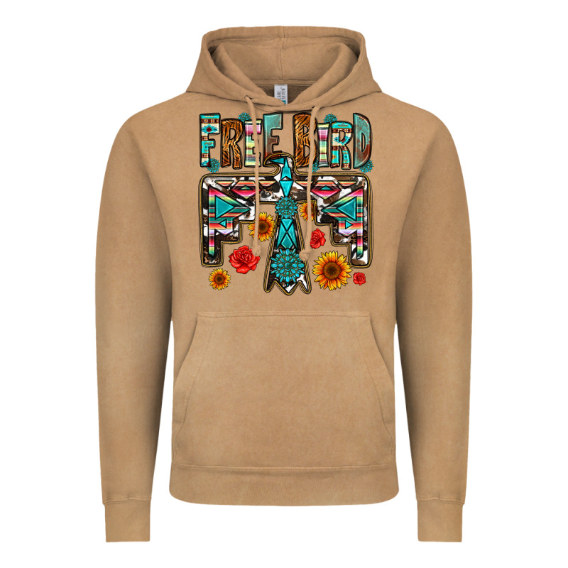 Western Free Bird Vintage Hoodie by OliviaCreatesArt | Teevron