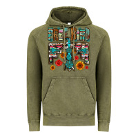 Vintage Olive western free bird Vintage Hoodie - OliviaCreatesArt