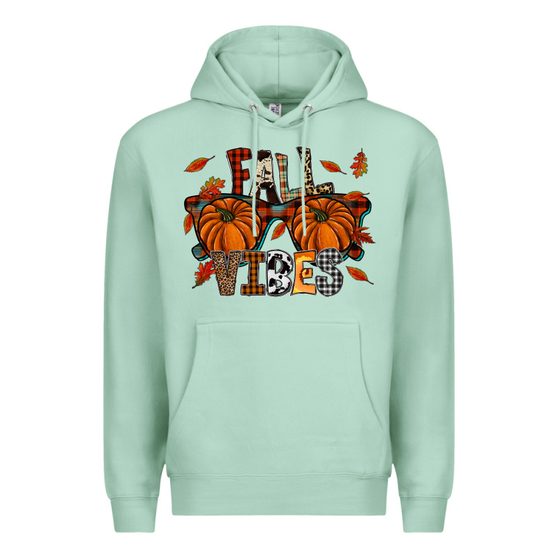 Autumn Style With Pumpkins Premium Hoodie by CowhideDigitalArt | Teevron