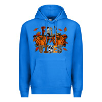 True Royal autumn style with pumpkins Premium Hoodie - CowhideDigitalArt
