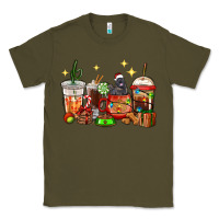 Army Green Christmas coffee cups with Labrador Classic Tee - RanaPortraitStore