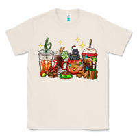 Natural Christmas coffee cups with Labrador Classic Tee - RanaPortraitStore