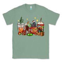 Sage Christmas coffee cups with Labrador Classic Tee - RanaPortraitStore