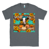 Charcoal Heather Cow fall pumpkin Classic Tee - Artiststas