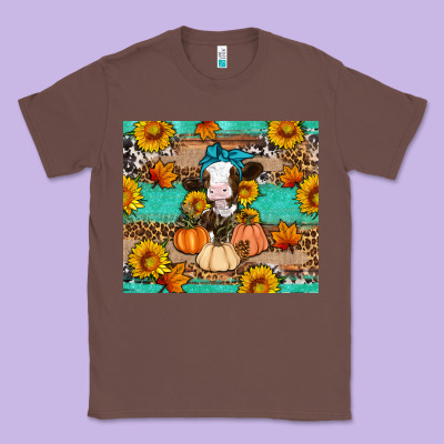 Cow Fall Pumpkin Classic Tee Designed By Artiststas