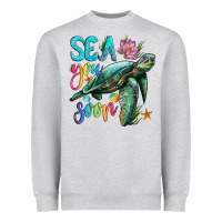 Sea You Soon With Sea Turtle Heavyweight Sweatshirt | Teevron