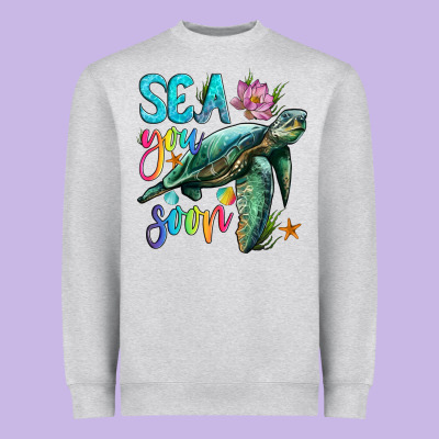 Sea You Soon With Sea Turtle Heavyweight Sweatshirt Designed By Artiststas