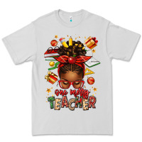 Dove Grey one merry teacher afro messy bun Premium Tee - texasbilliewilder
