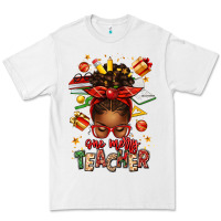 White one merry teacher afro messy bun Premium Tee - texasbilliewilder